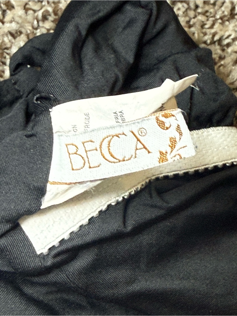 BECCA Black Swimsuit with Gold Logo Tag - Picture 6 of 7